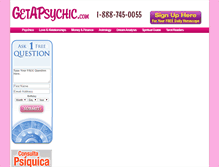 Tablet Screenshot of getapsychic.com